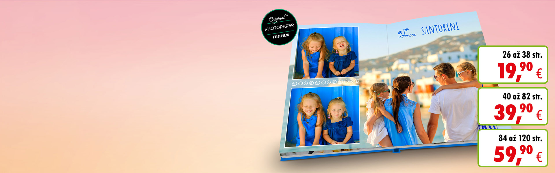 Senzačná cena deLUXE Fotokniha pevná, cca A4 na výšku Senzačná cena deLUXE Fotokniha pevná, cca A4 na výšku