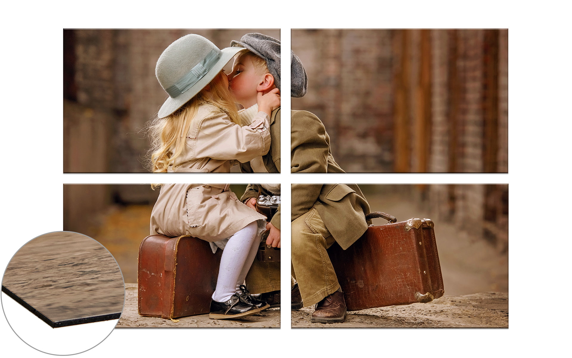 Foto na hliníkovej doske, 4 diely à 40 x 60 cm od HappyFoto